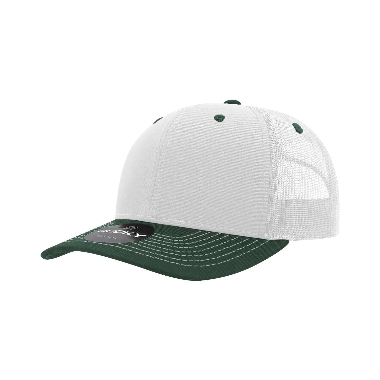 Decky 6031 6 Panel Mid Profile Structured Contra-Stitch Trucker