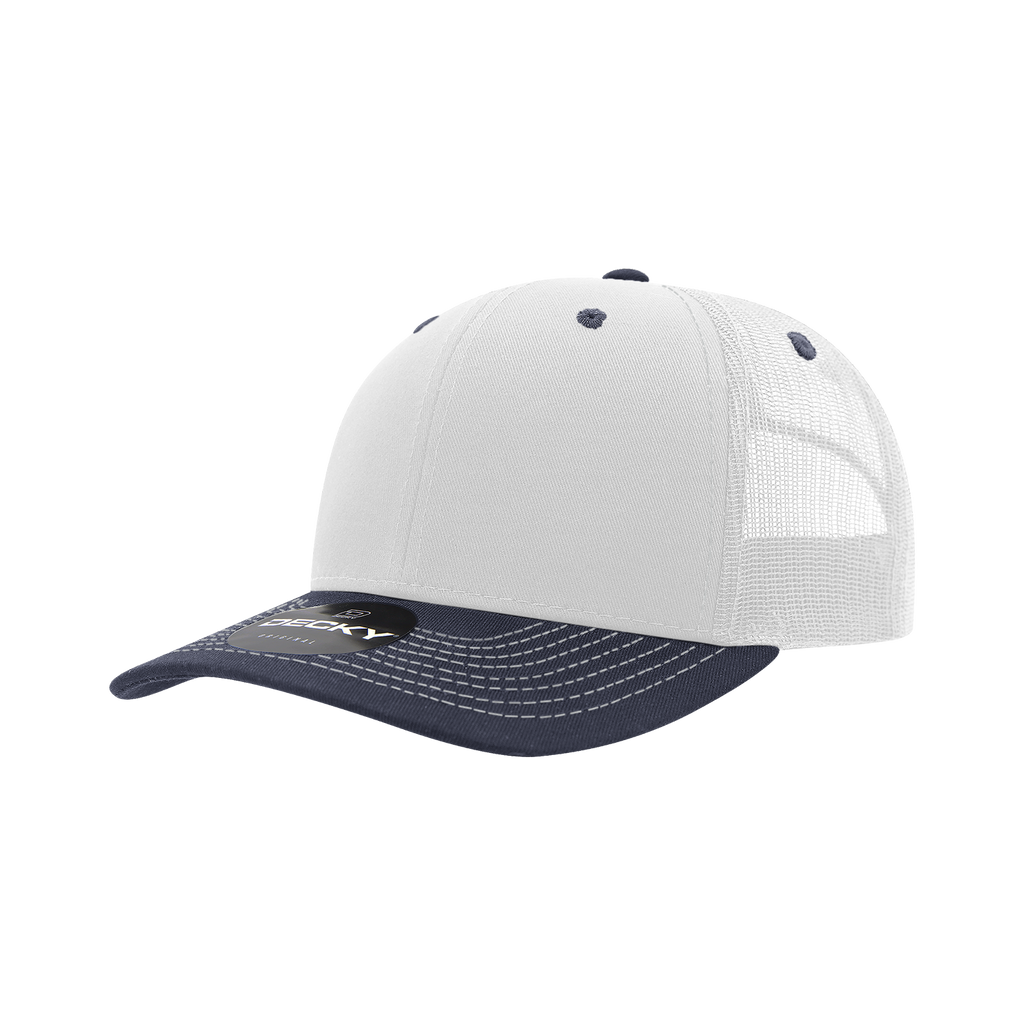 Decky 6031 6 Panel Mid Profile Structured Contra-Stitch Trucker