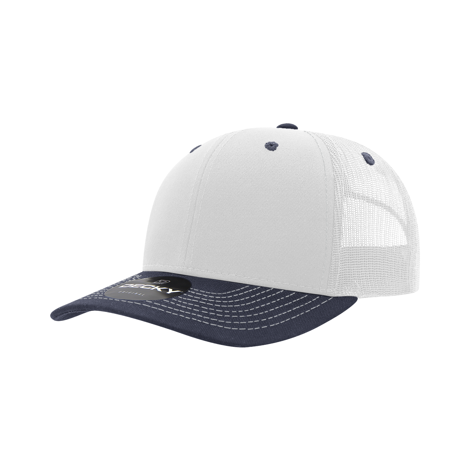 Decky 6031 6 Panel Mid Profile Structured Contra-Stitch Trucker
