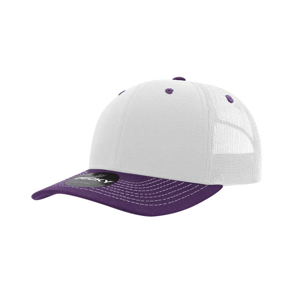 Decky 6031 6 Panel Mid Profile Structured Contra-Stitch Trucker