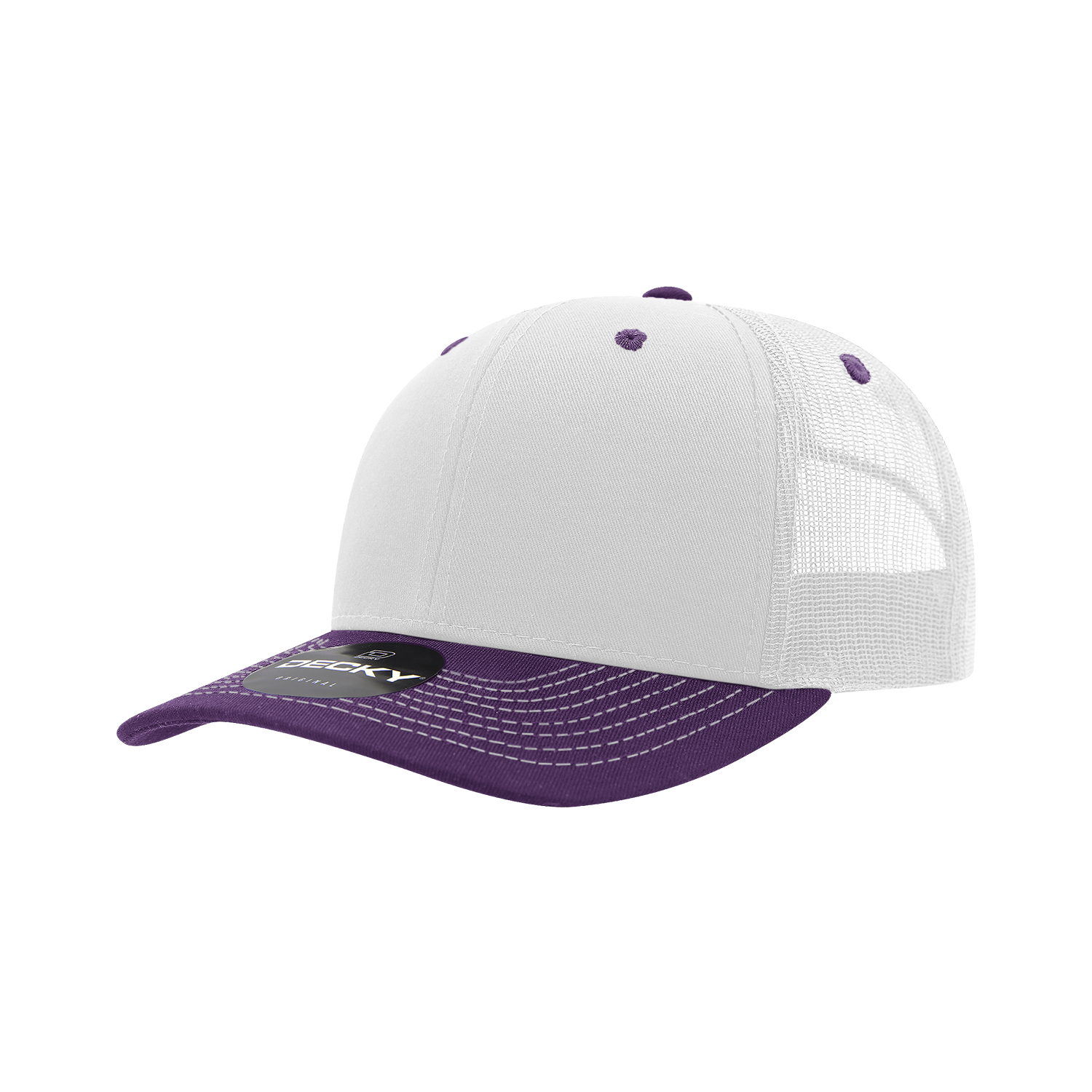 Decky 6031 6 Panel Mid Profile Structured Contra-Stitch Trucker