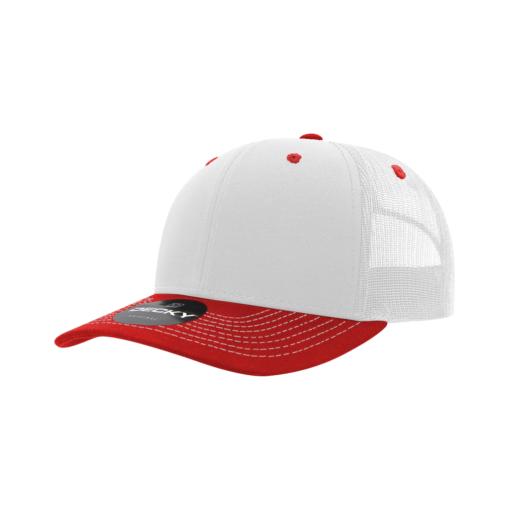 Decky 6031 6 Panel Mid Profile Structured Contra-Stitch Trucker