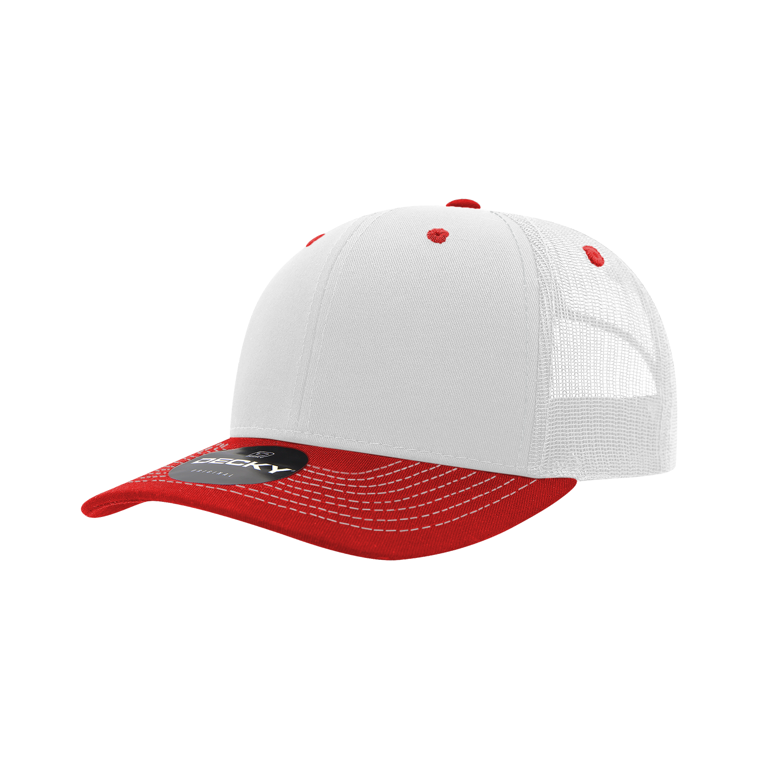 Decky 6031 6 Panel Mid Profile Structured Contra-Stitch Trucker