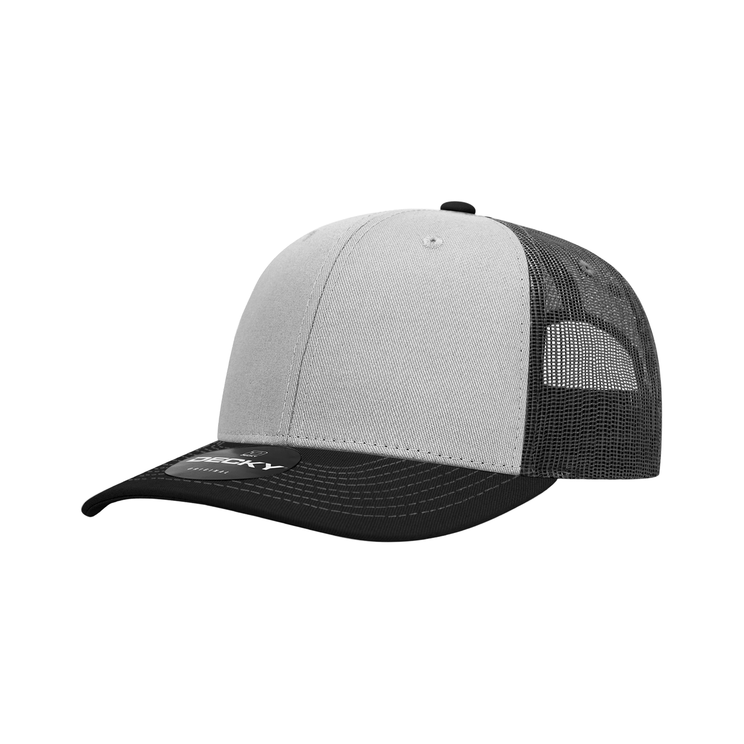 Decky 6031 6 Panel Mid Profile Structured Contra-Stitch Trucker