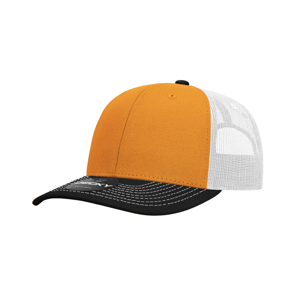 Decky 6031 6 Panel Mid Profile Structured Contra-Stitch Trucker