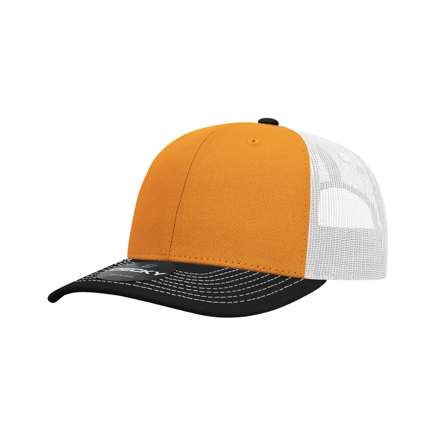 Decky 6031 6 Panel Mid Profile Structured Contra-Stitch Trucker