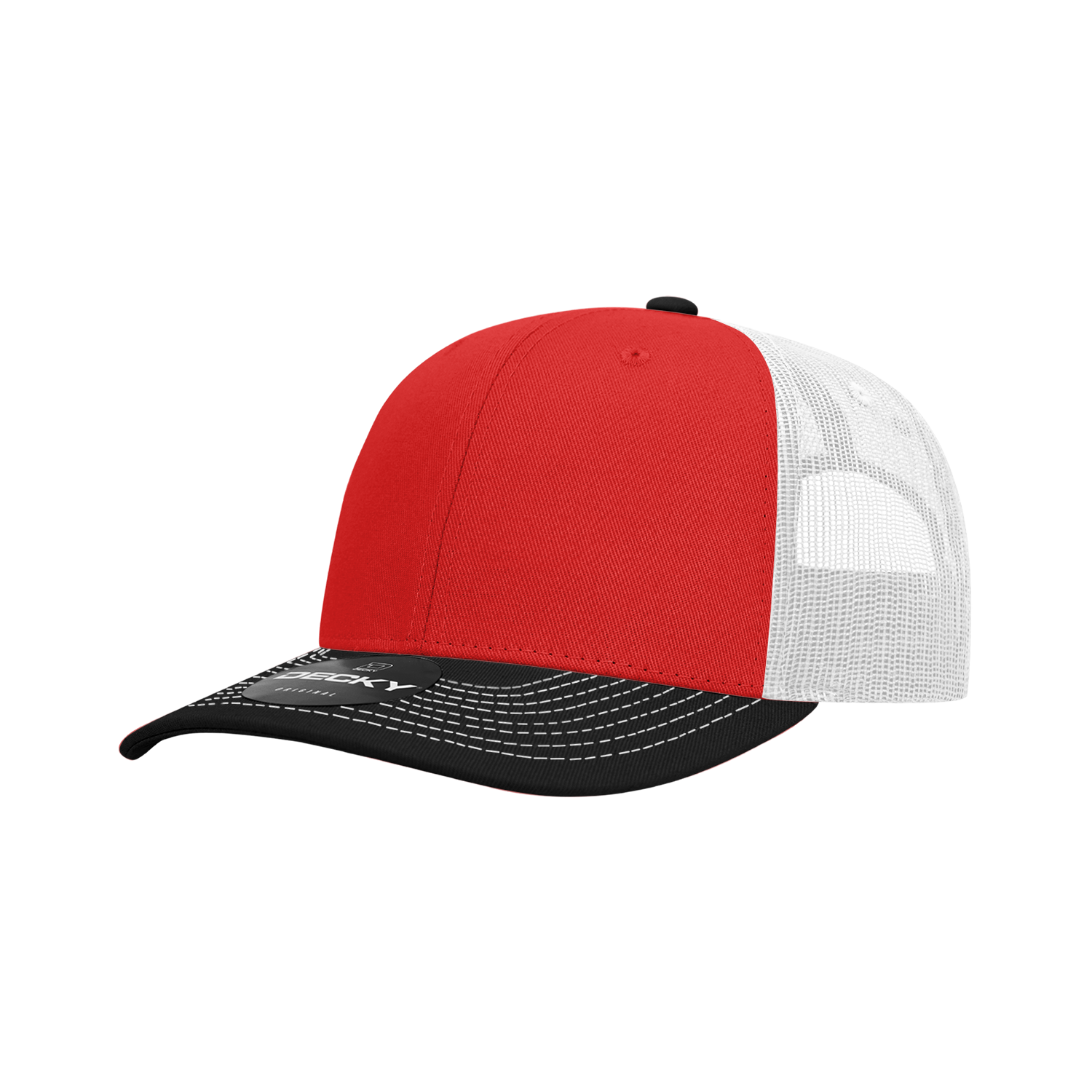 Decky 6031 6 Panel Mid Profile Structured Contra-Stitch Trucker