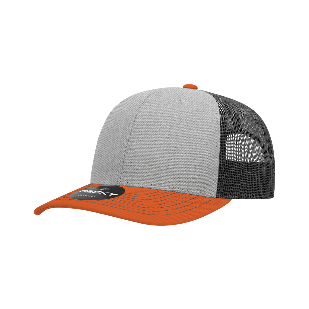 Decky 6031 6 Panel Mid Profile Structured Contra-Stitch Trucker