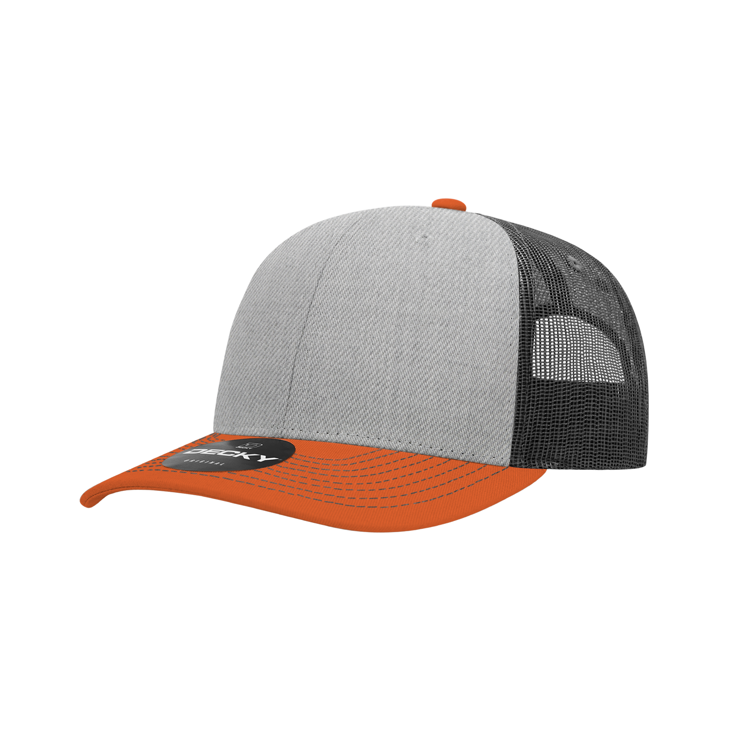 Decky 6031 6 Panel Mid Profile Structured Contra-Stitch Trucker