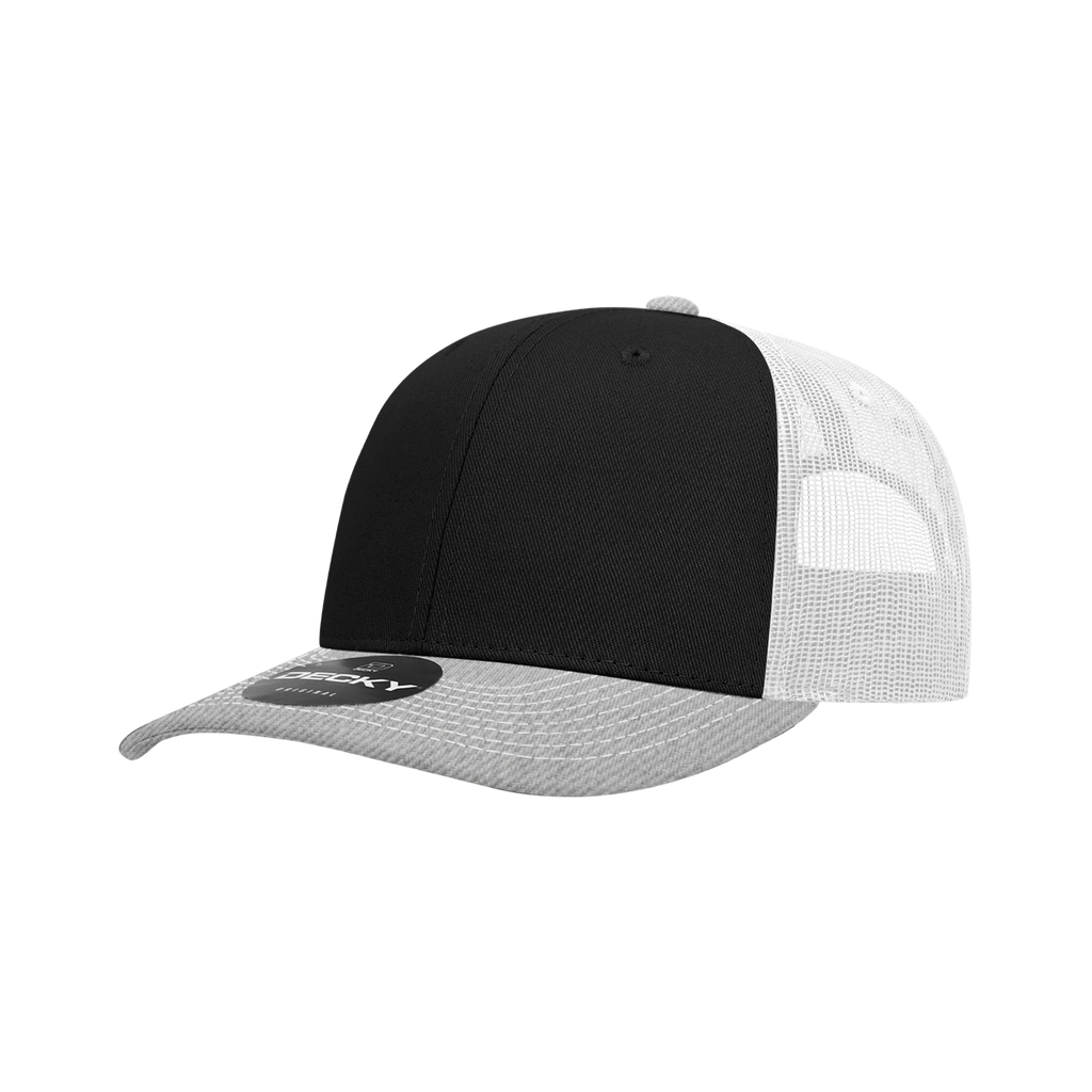 Decky 6031 6 Panel Mid Profile Structured Contra-Stitch Trucker