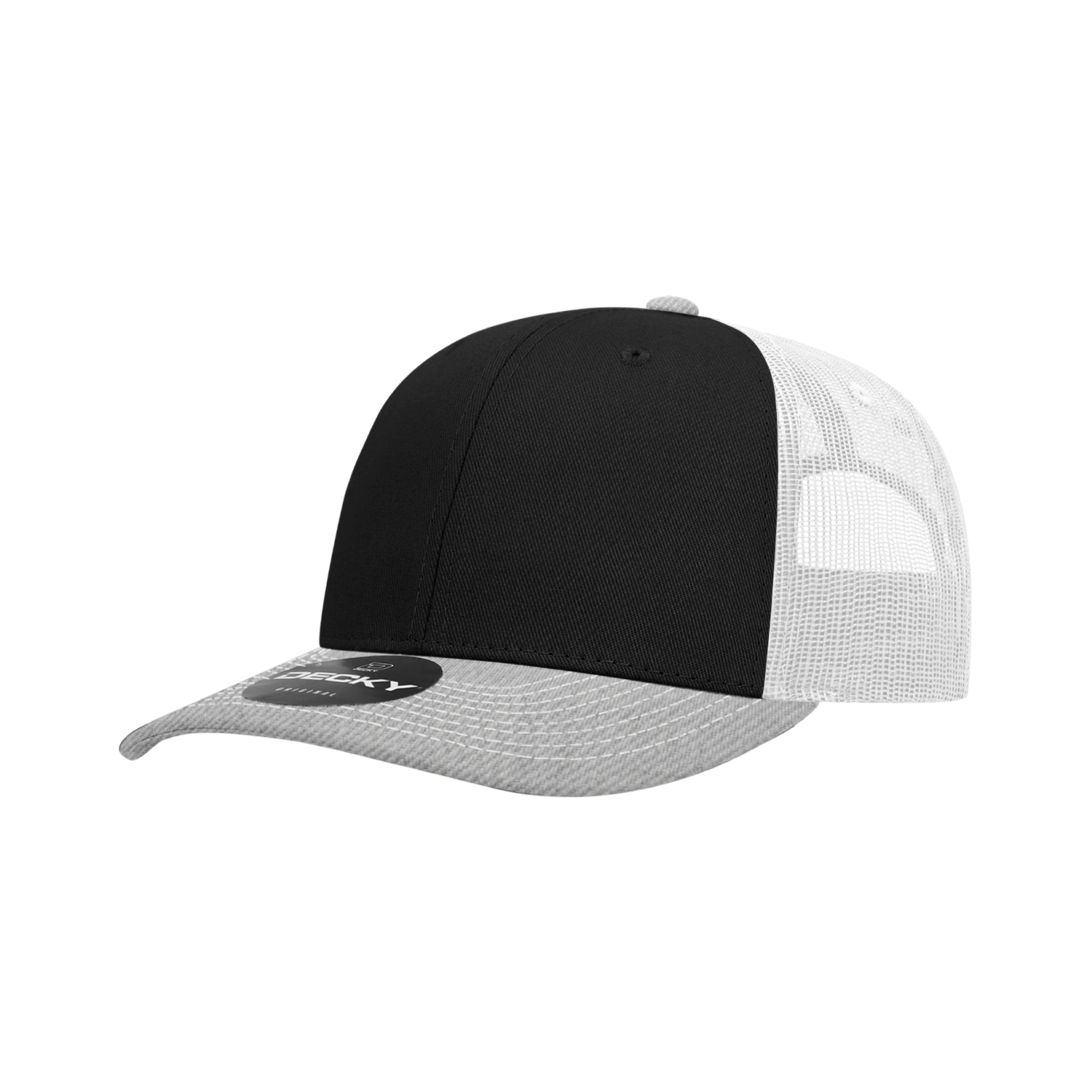 Decky 6031 6 Panel Mid Profile Structured Contra-Stitch Trucker
