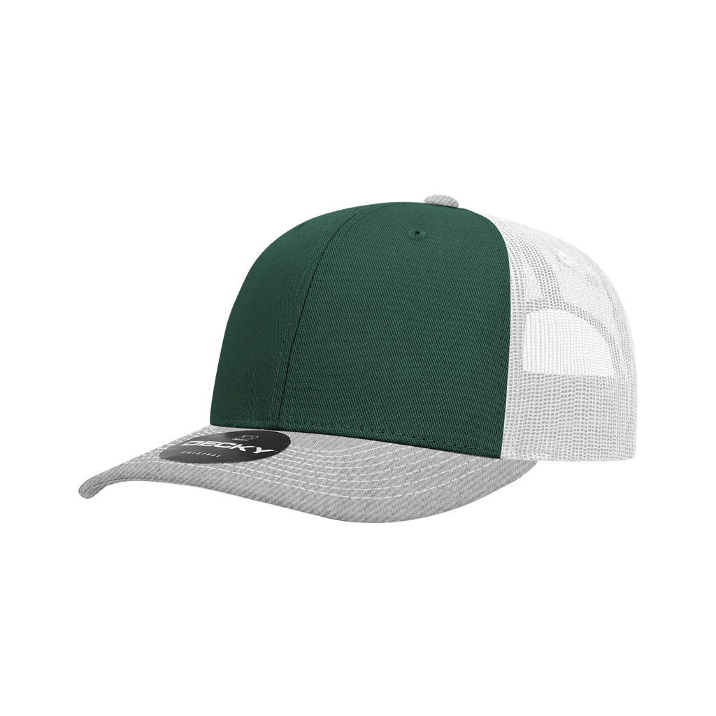 Decky 6031 6 Panel Mid Profile Structured Contra-Stitch Trucker