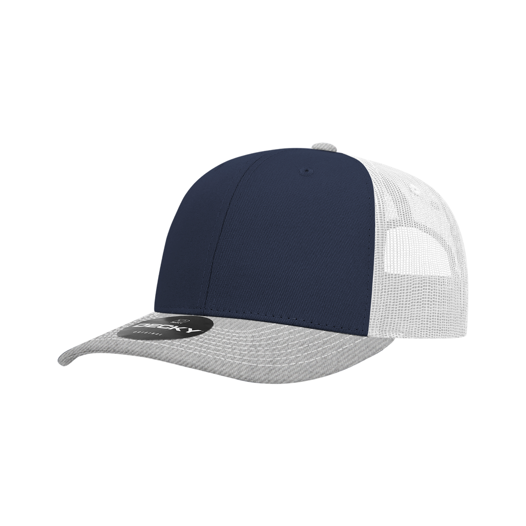 Decky 6031 6 Panel Mid Profile Structured Contra-Stitch Trucker
