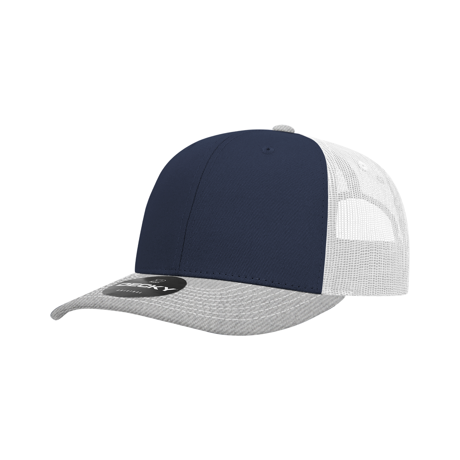 Decky 6031 6 Panel Mid Profile Structured Contra-Stitch Trucker