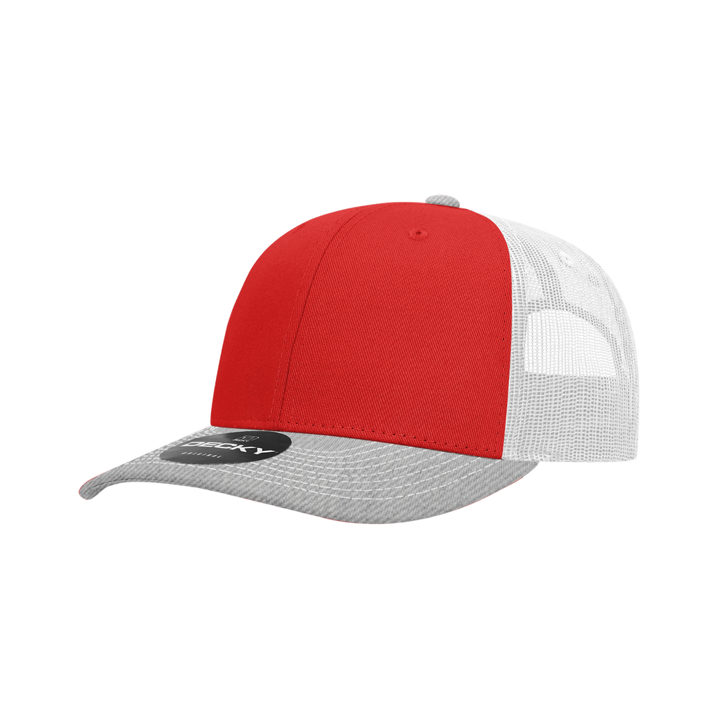 Decky 6031 6 Panel Mid Profile Structured Contra-Stitch Trucker