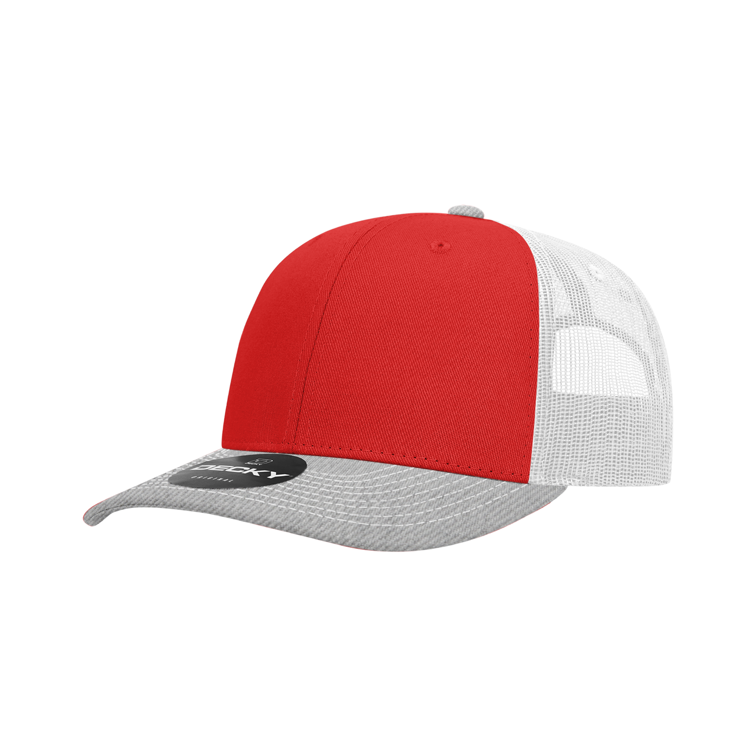 Decky 6031 6 Panel Mid Profile Structured Contra-Stitch Trucker