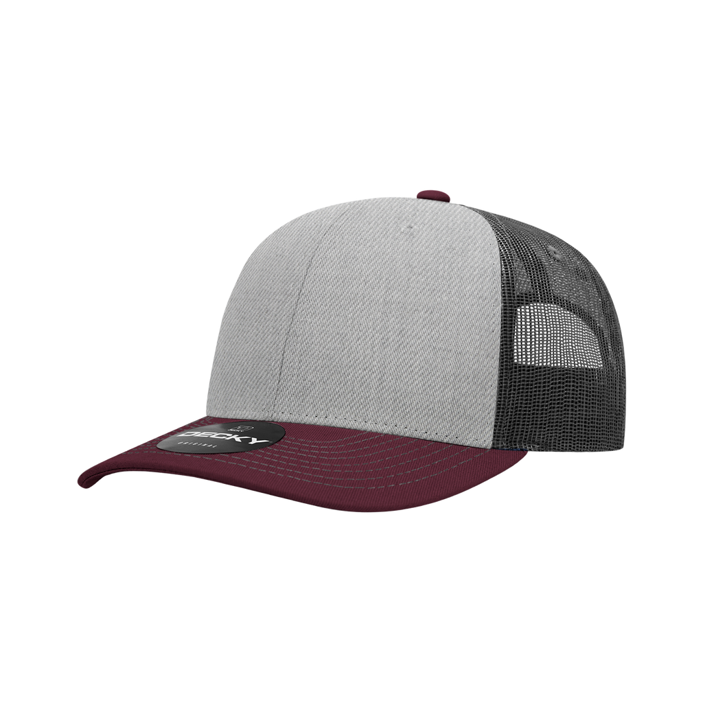 Decky 6031 6 Panel Mid Profile Structured Contra-Stitch Trucker