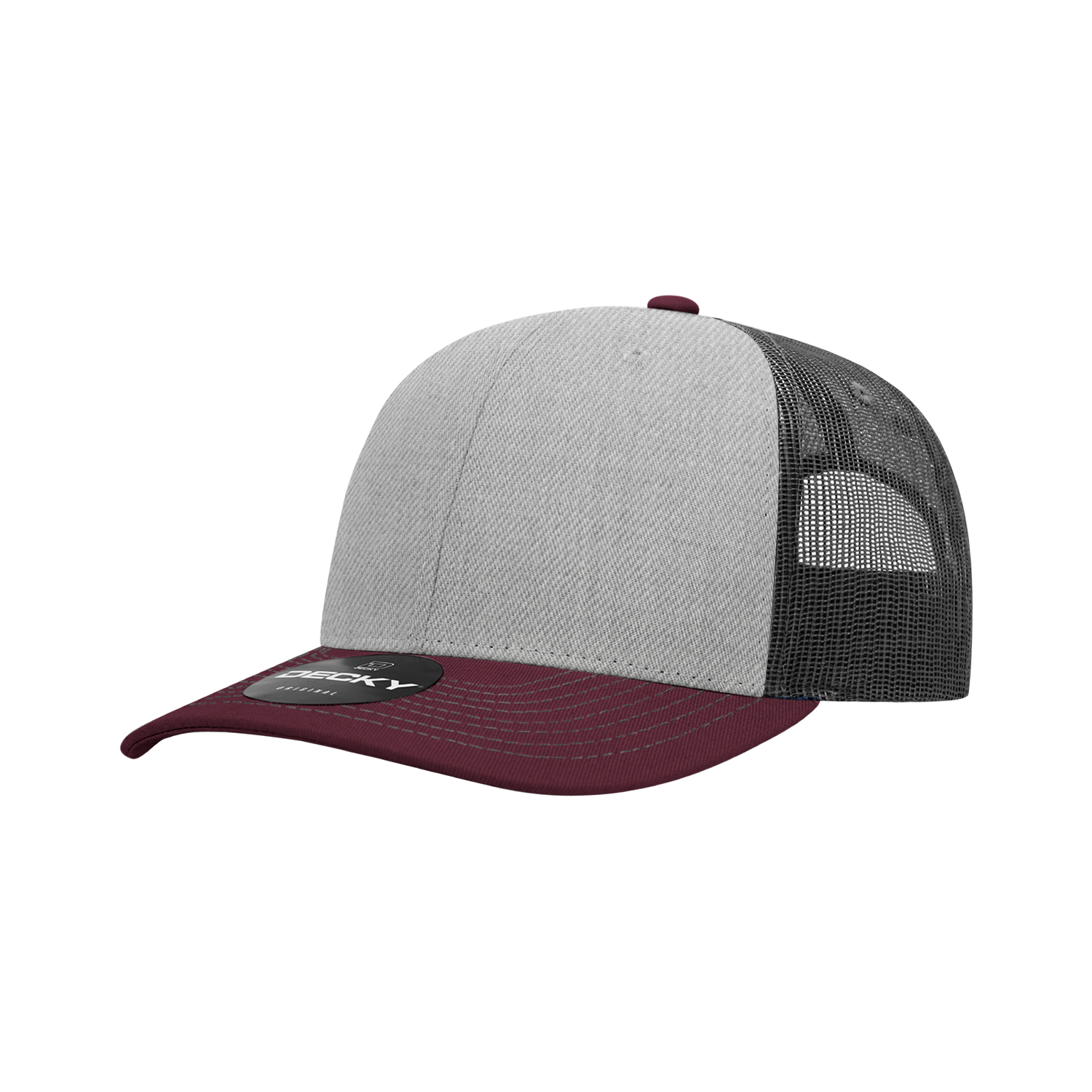Decky 6031 6 Panel Mid Profile Structured Contra-Stitch Trucker