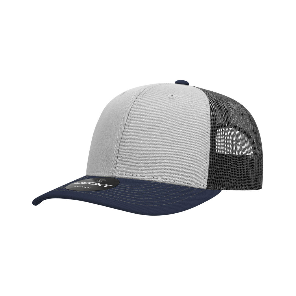Decky 6031 6 Panel Mid Profile Structured Contra-Stitch Trucker