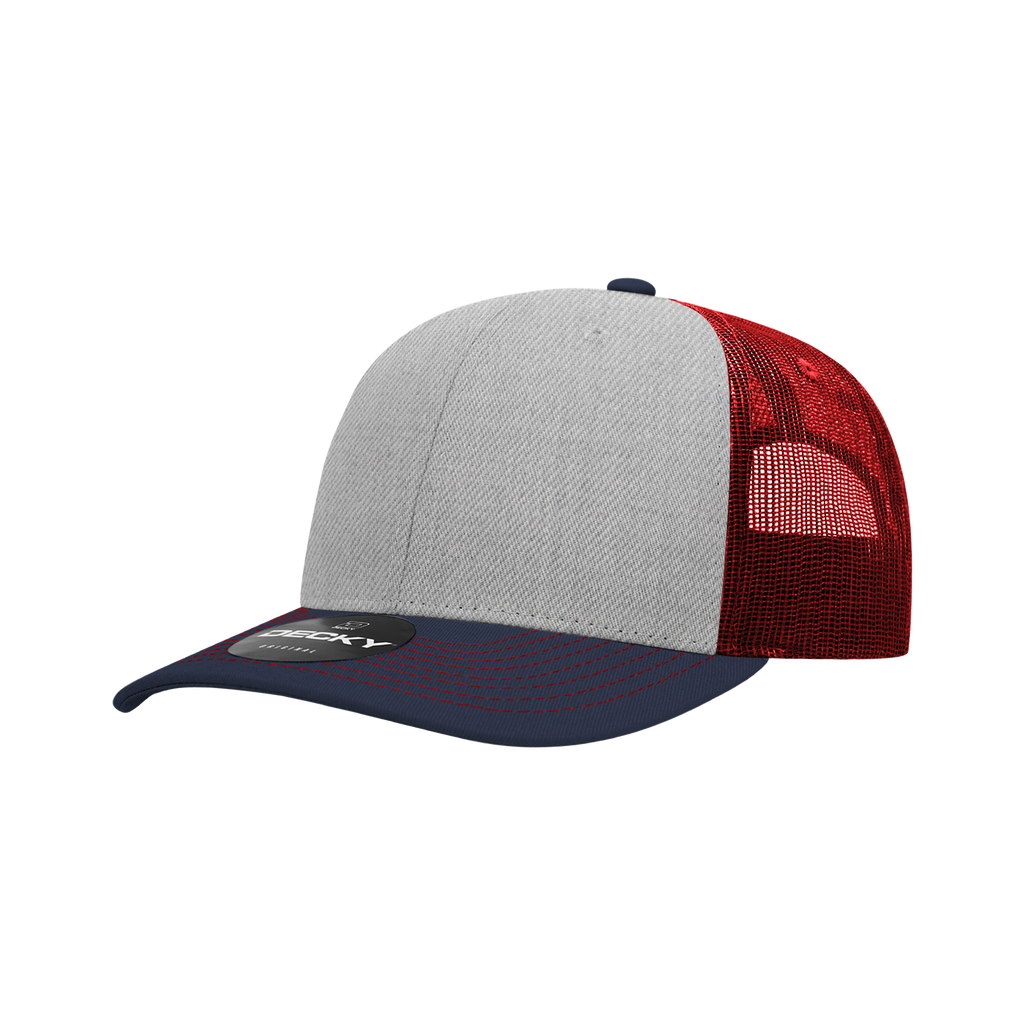 Decky 6031 6 Panel Mid Profile Structured Contra-Stitch Trucker