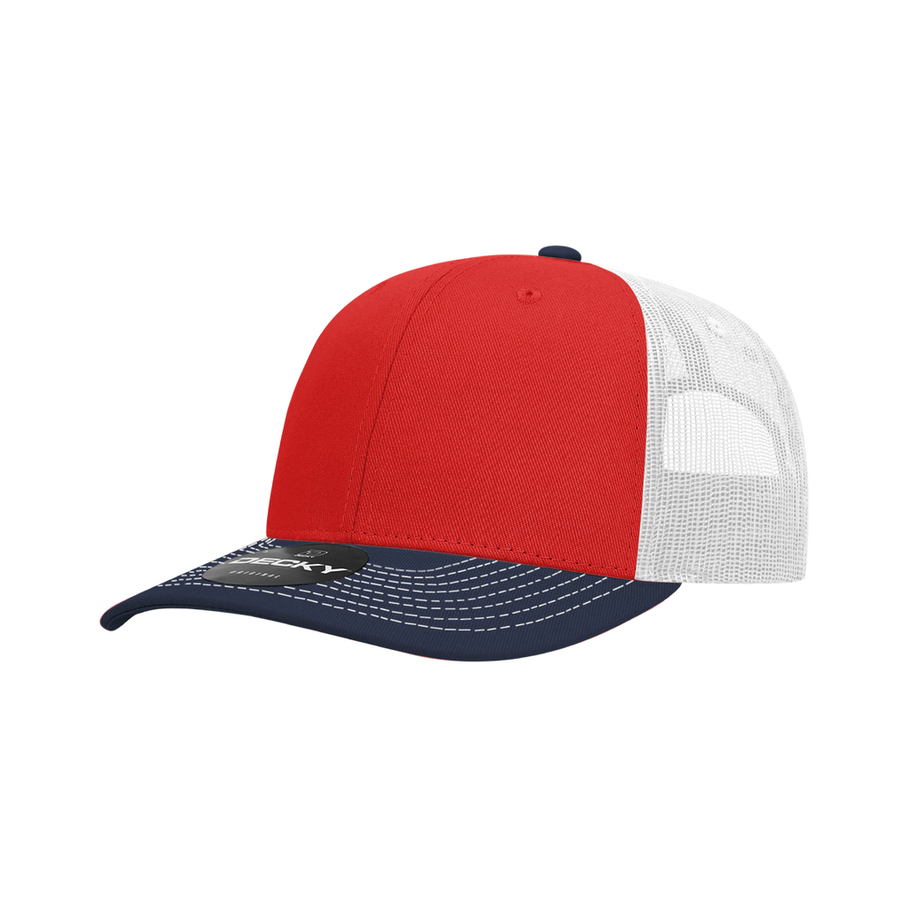 Decky 6031 6 Panel Mid Profile Structured Contra-Stitch Trucker