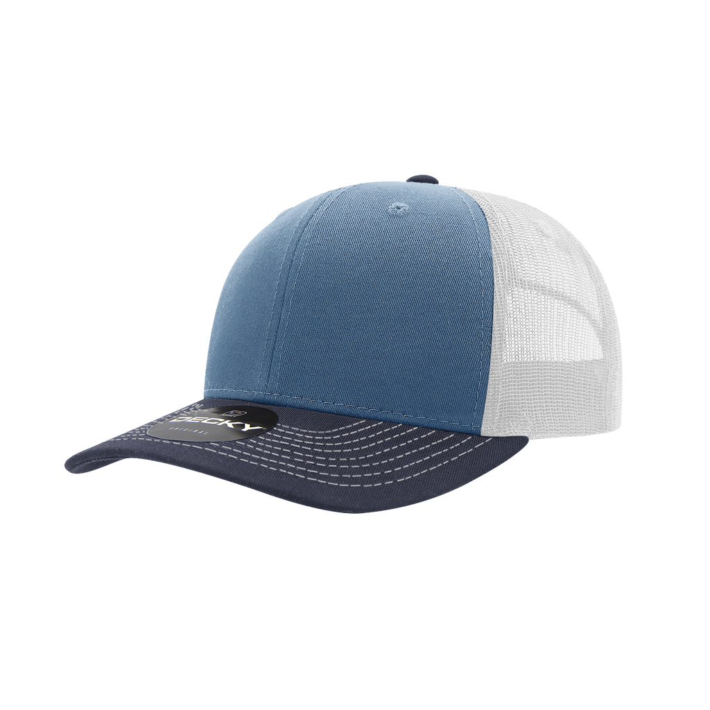Decky 6031 6 Panel Mid Profile Structured Contra-Stitch Trucker