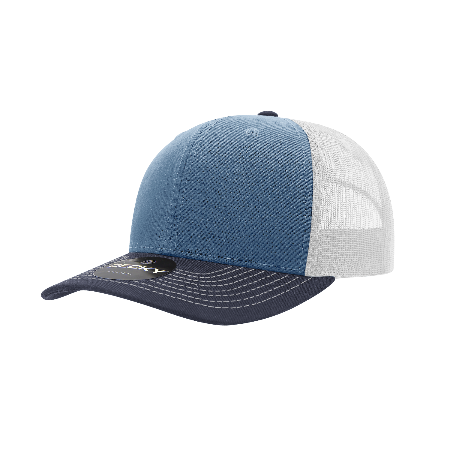Decky 6031 6 Panel Mid Profile Structured Contra-Stitch Trucker