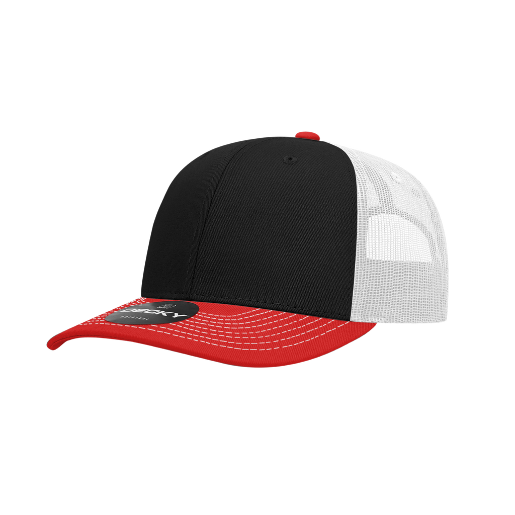 Decky 6031 6 Panel Mid Profile Structured Contra-Stitch Trucker