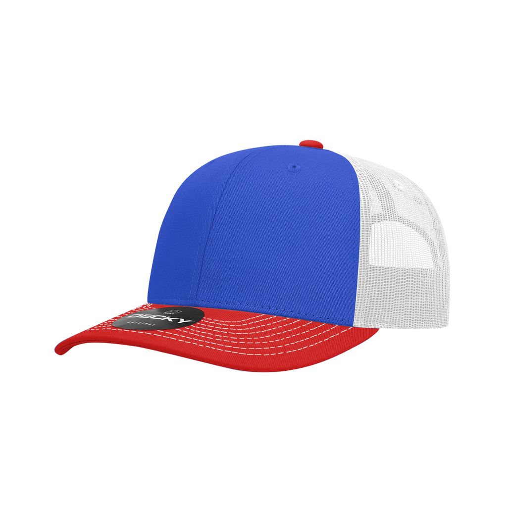 Decky 6031 6 Panel Mid Profile Structured Contra-Stitch Trucker