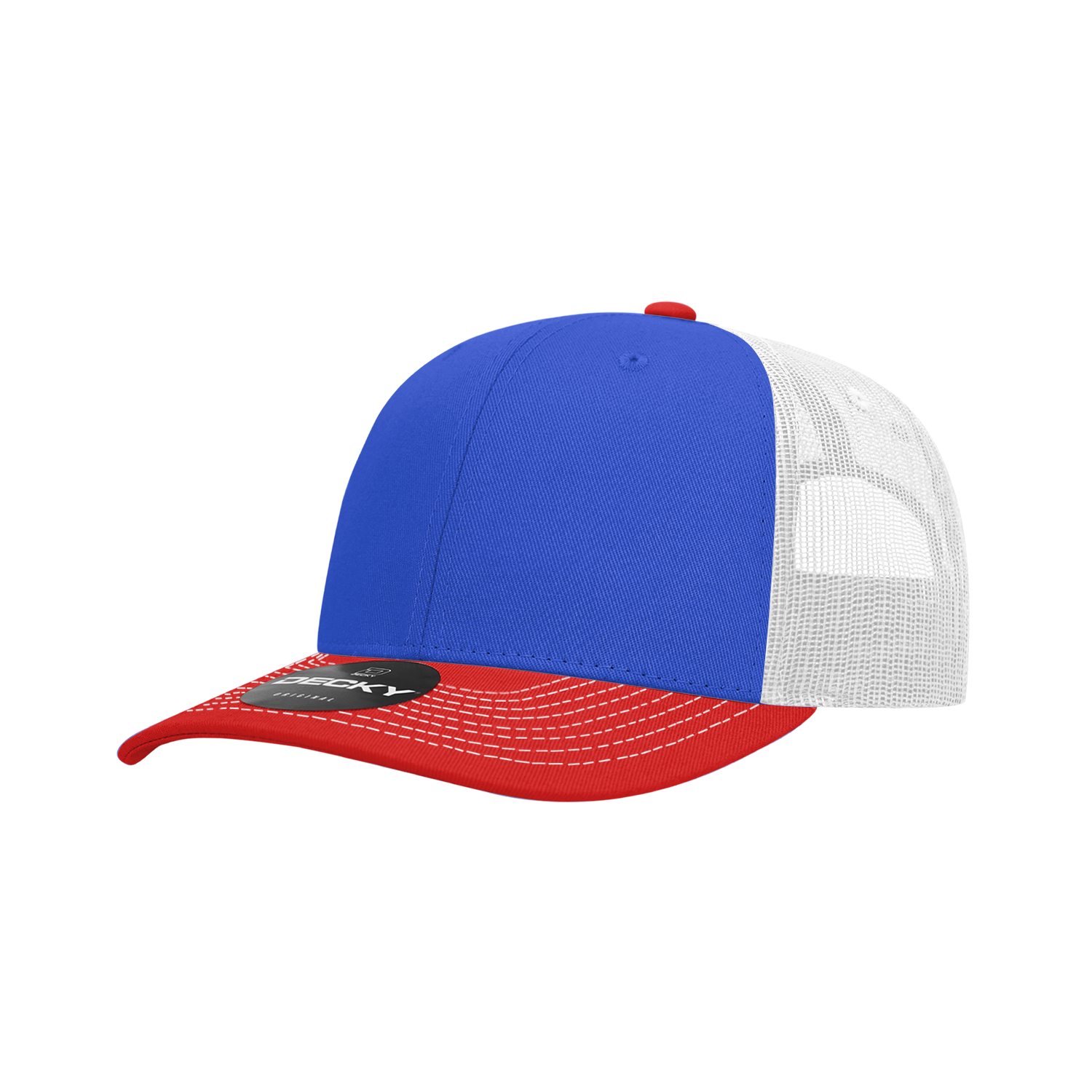 Decky 6031 6 Panel Mid Profile Structured Contra-Stitch Trucker