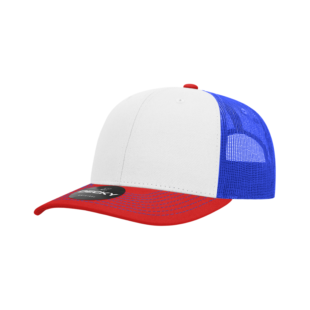 Decky 6031 6 Panel Mid Profile Structured Contra-Stitch Trucker