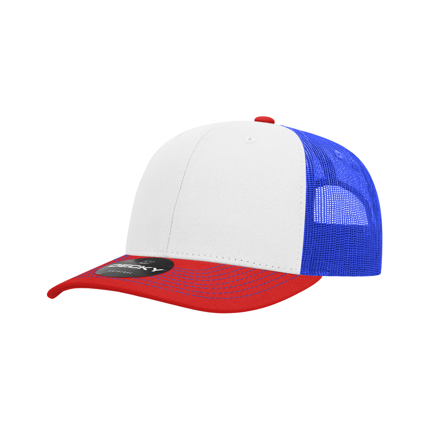 Decky 6031 6 Panel Mid Profile Structured Contra-Stitch Trucker