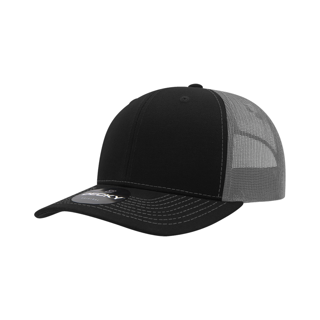 Decky 6031 6 Panel Mid Profile Structured Contra-Stitch Trucker