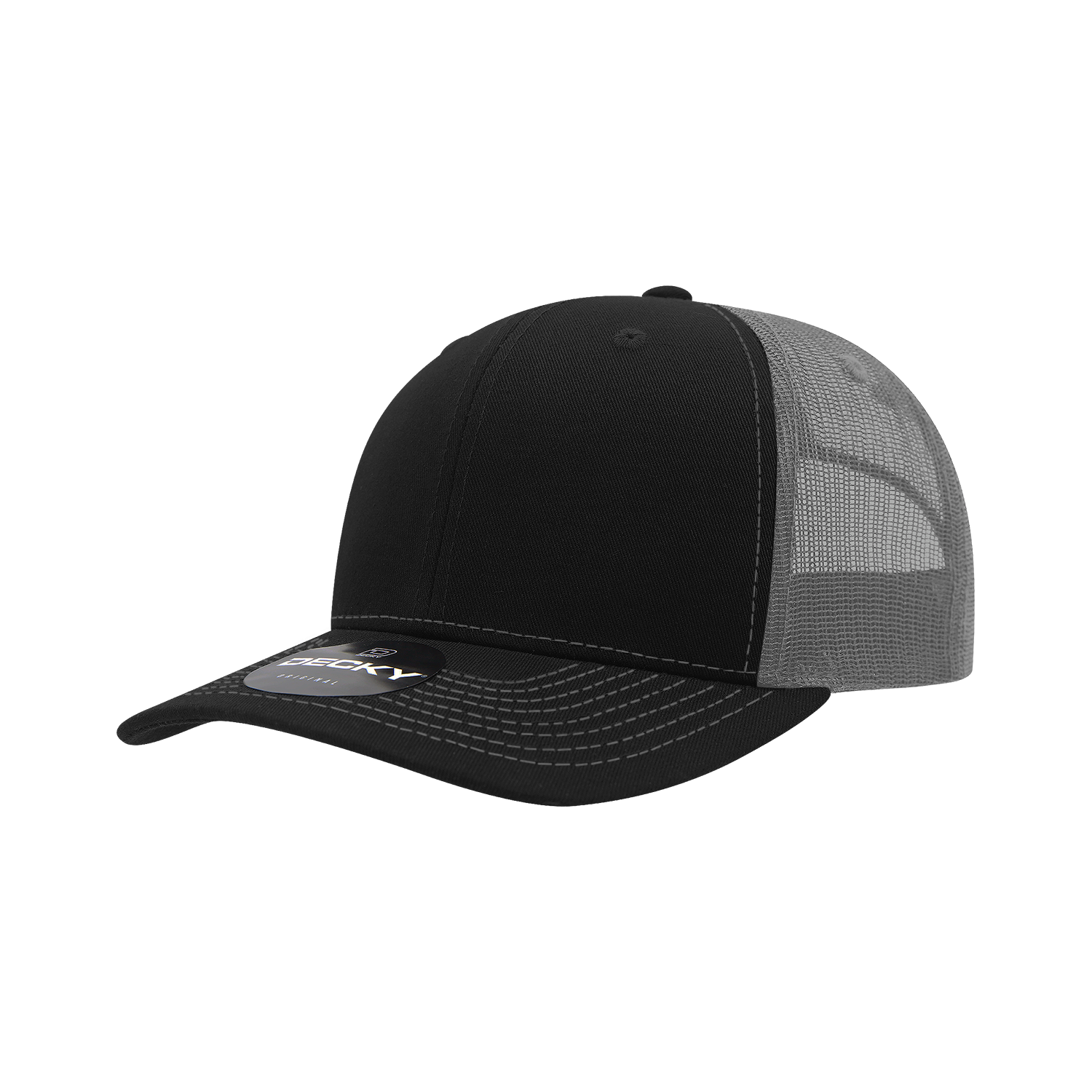 Decky 6031 6 Panel Mid Profile Structured Contra-Stitch Trucker