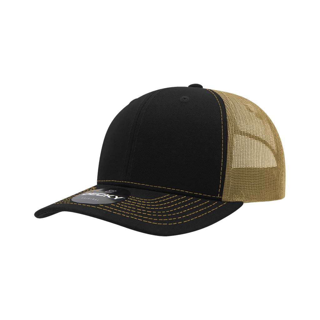 Decky 6031 6 Panel Mid Profile Structured Contra-Stitch Trucker
