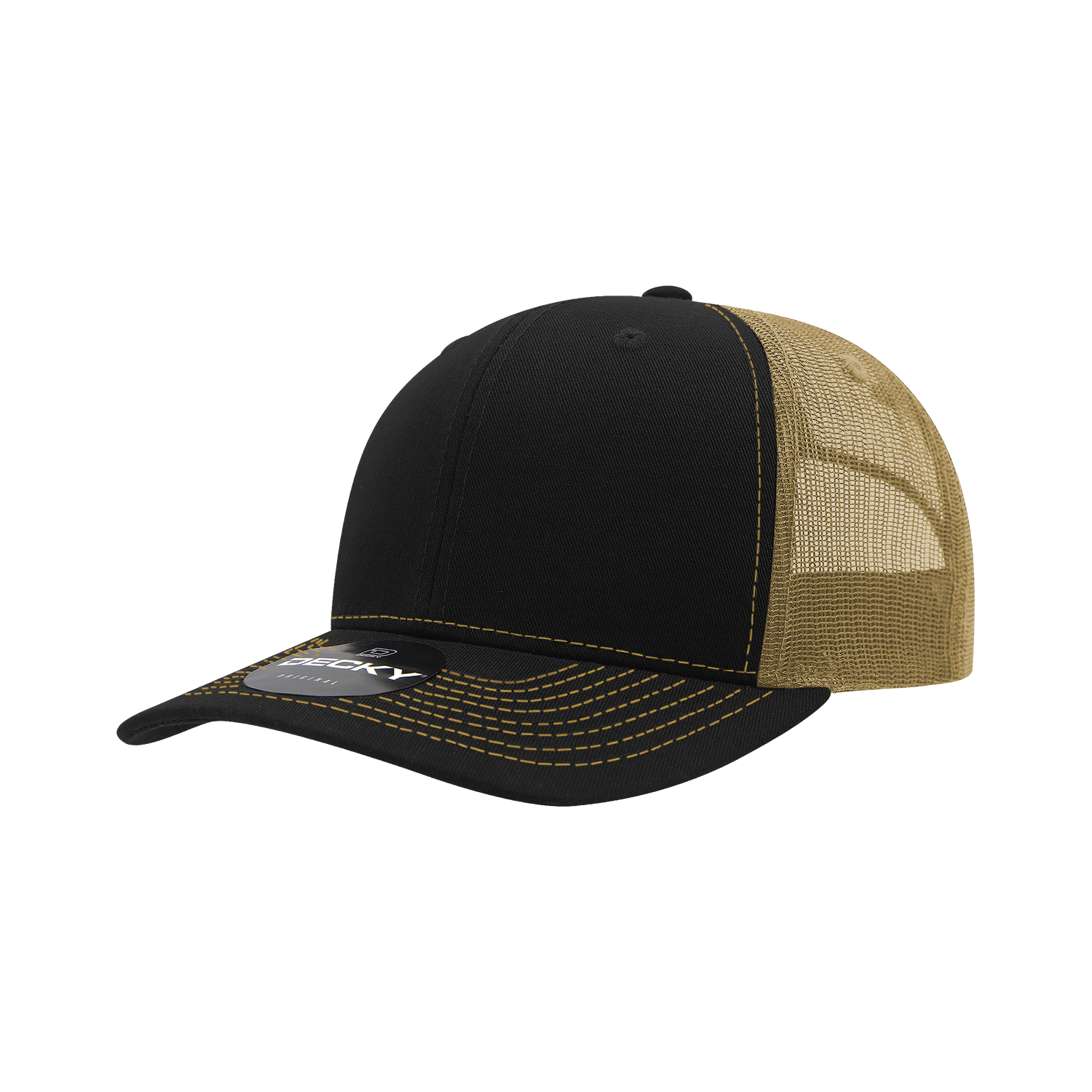 Decky 6031 6 Panel Mid Profile Structured Contra-Stitch Trucker