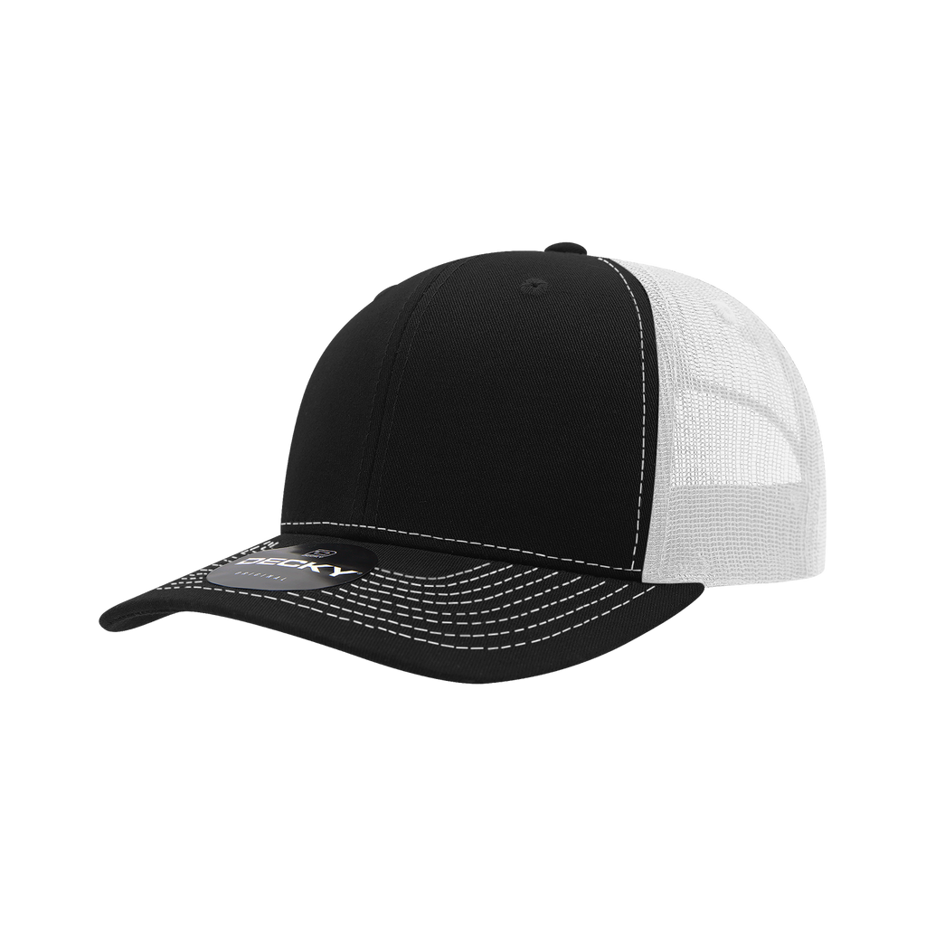 Decky 6031 6 Panel Mid Profile Structured Contra-Stitch Trucker