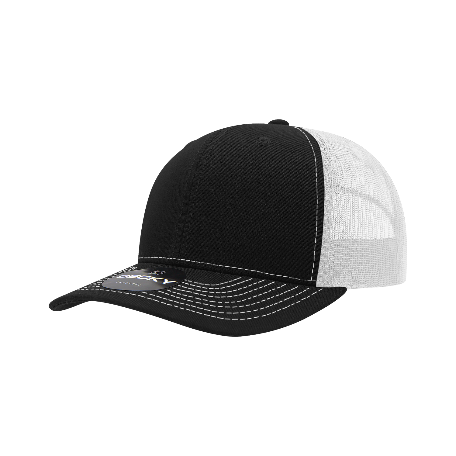 Decky 6031 6 Panel Mid Profile Structured Contra-Stitch Trucker