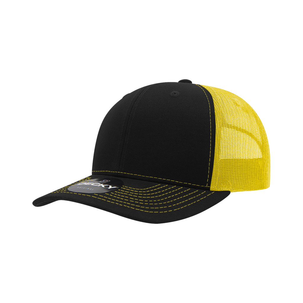 Decky 6031 6 Panel Mid Profile Structured Contra-Stitch Trucker