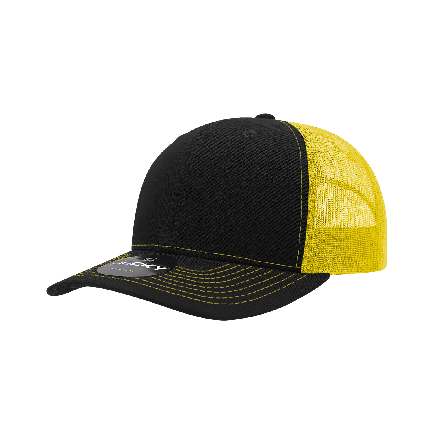 Decky 6031 6 Panel Mid Profile Structured Contra-Stitch Trucker