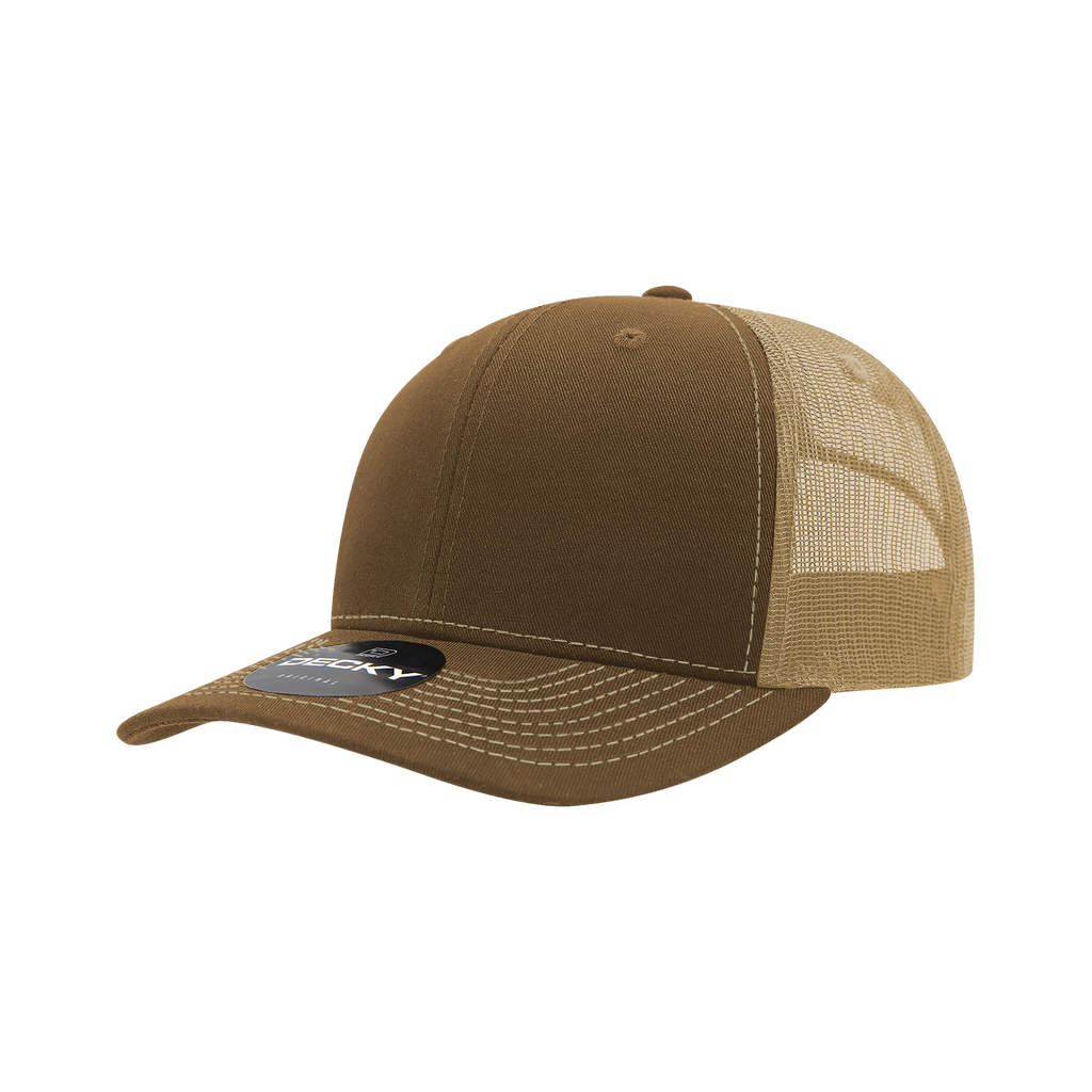 Decky 6031 6 Panel Mid Profile Structured Contra-Stitch Trucker