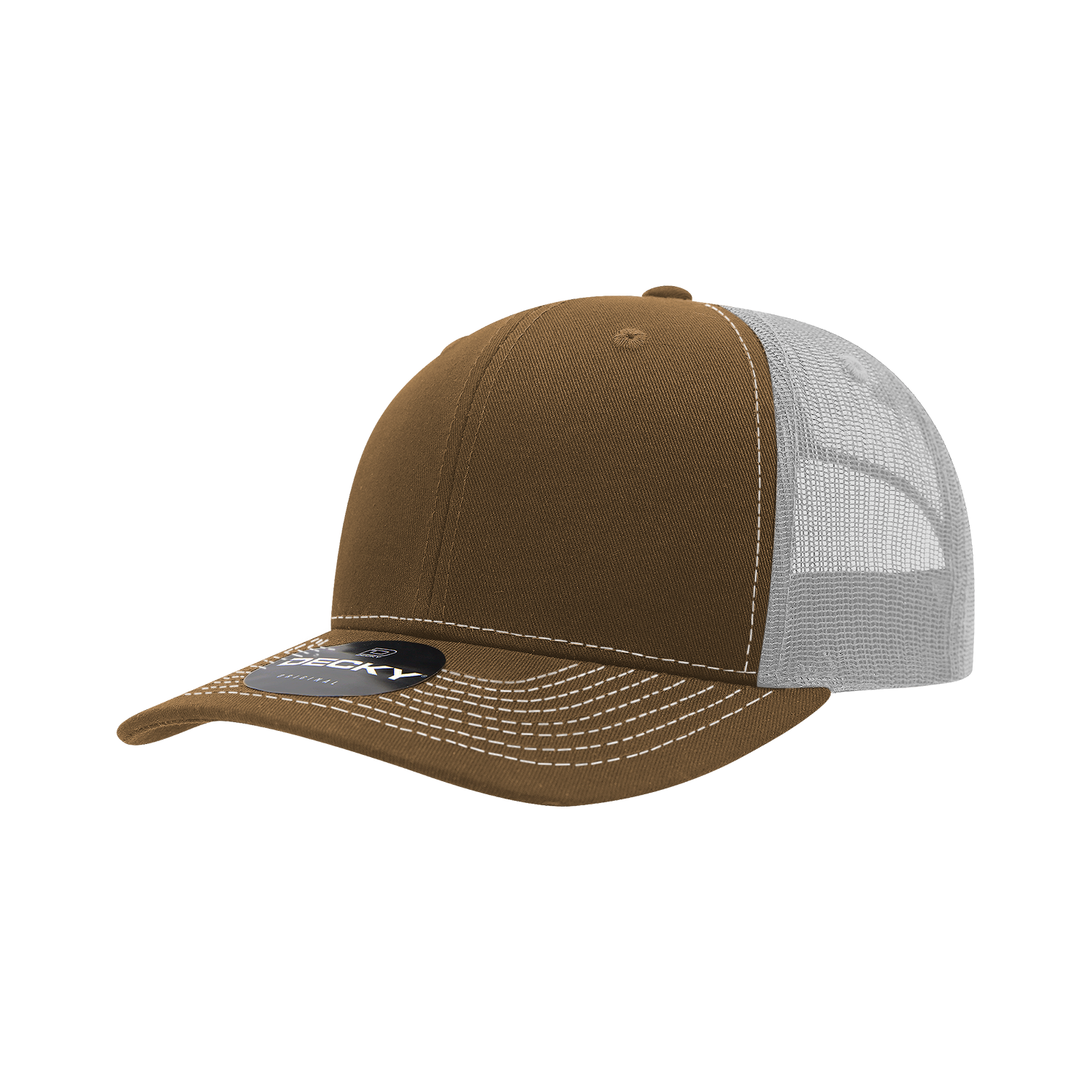 Decky 6031 6 Panel Mid Profile Structured Contra-Stitch Trucker
