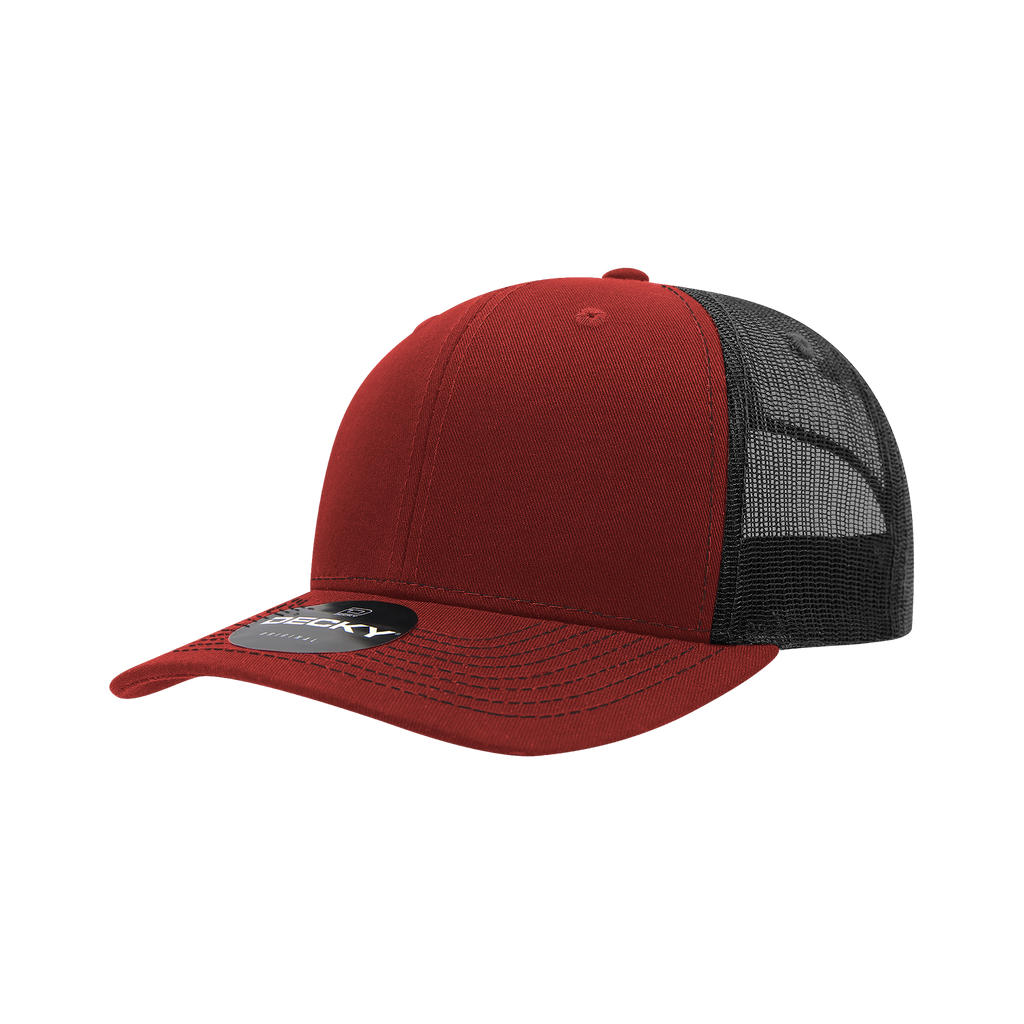 Decky 6031 6 Panel Mid Profile Structured Contra-Stitch Trucker