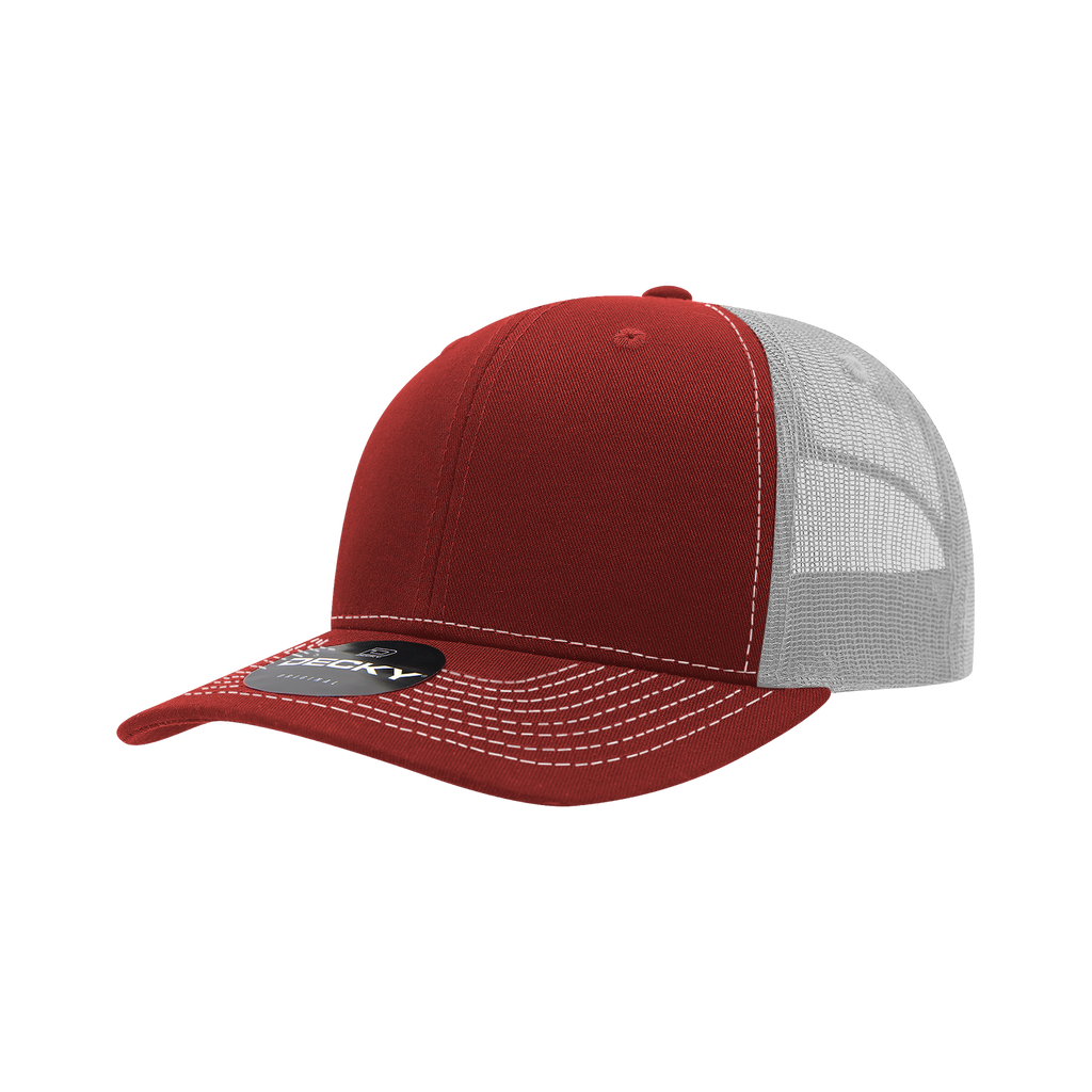 Decky 6031 6 Panel Mid Profile Structured Contra-Stitch Trucker