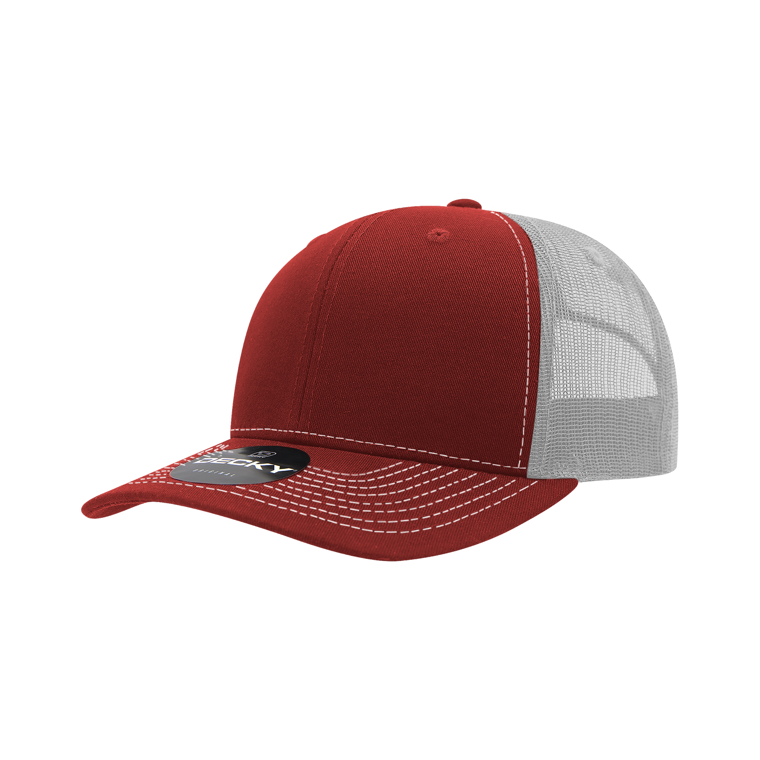 Decky 6031 6 Panel Mid Profile Structured Contra-Stitch Trucker