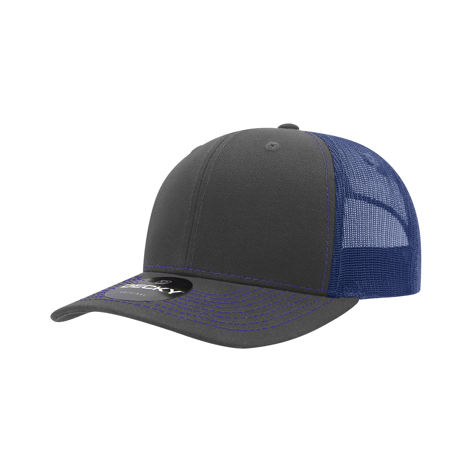 Decky 6031 6 Panel Mid Profile Structured Contra-Stitch Trucker