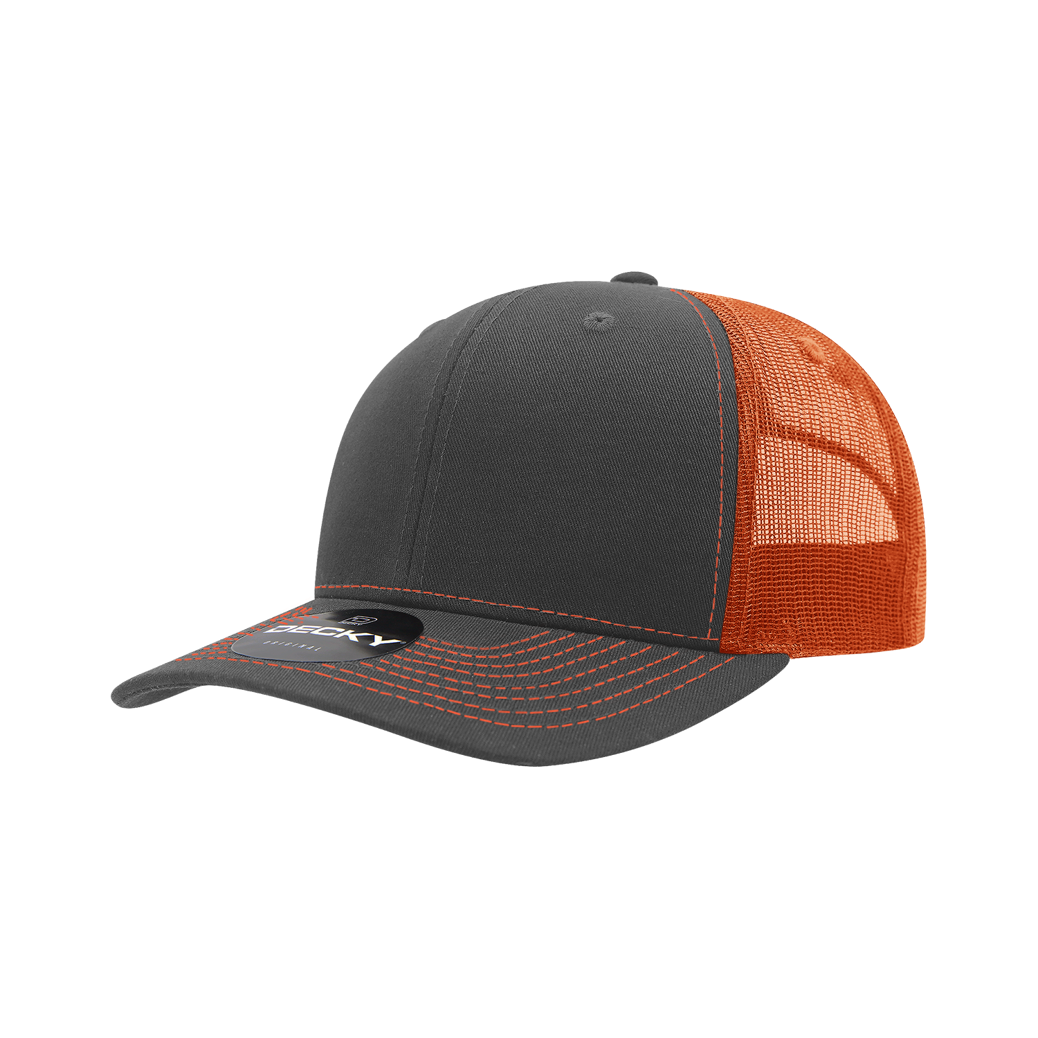 Decky 6031 6 Panel Mid Profile Structured Contra-Stitch Trucker