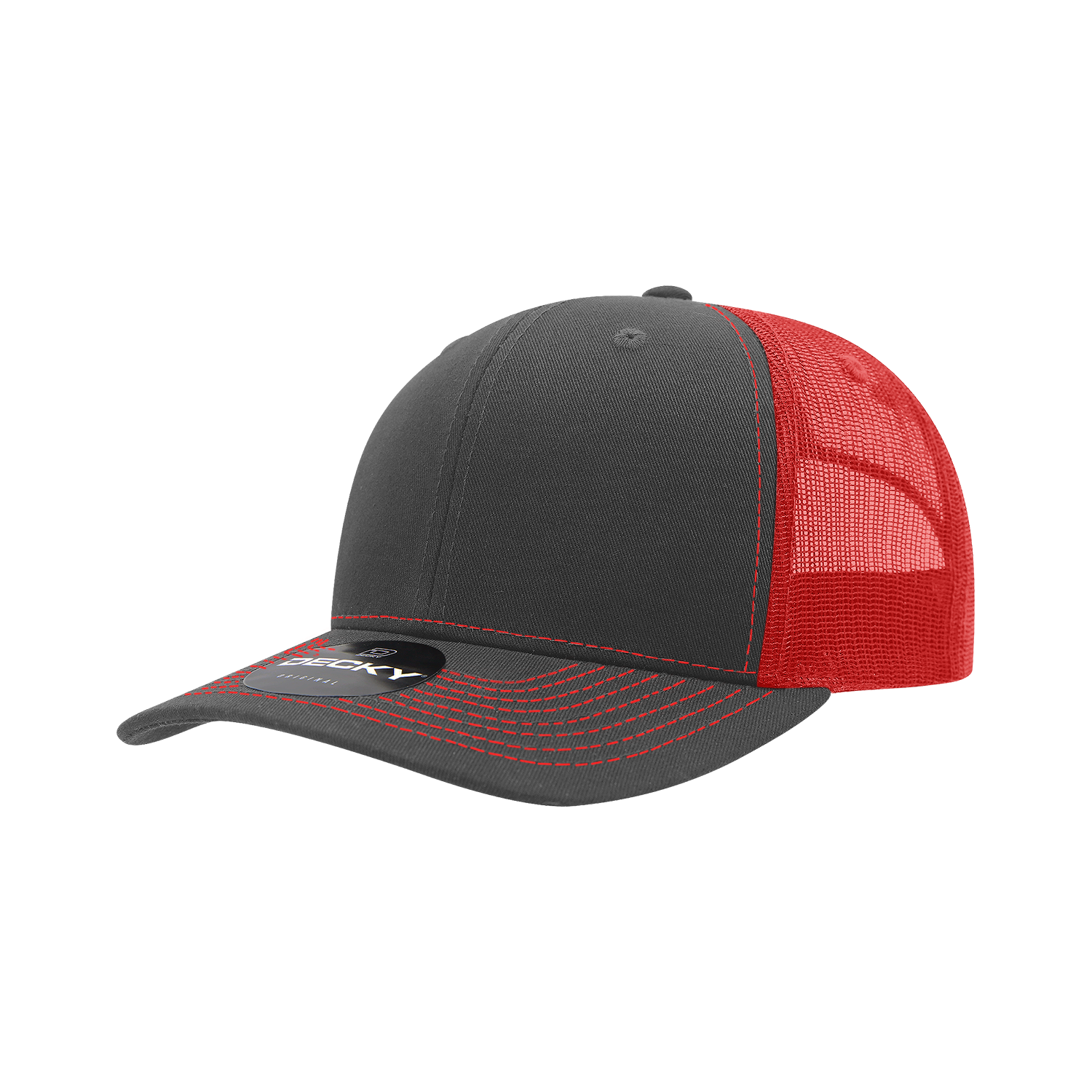 Decky 6031 6 Panel Mid Profile Structured Contra-Stitch Trucker