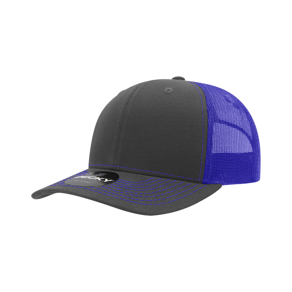Decky 6031 6 Panel Mid Profile Structured Contra-Stitch Trucker