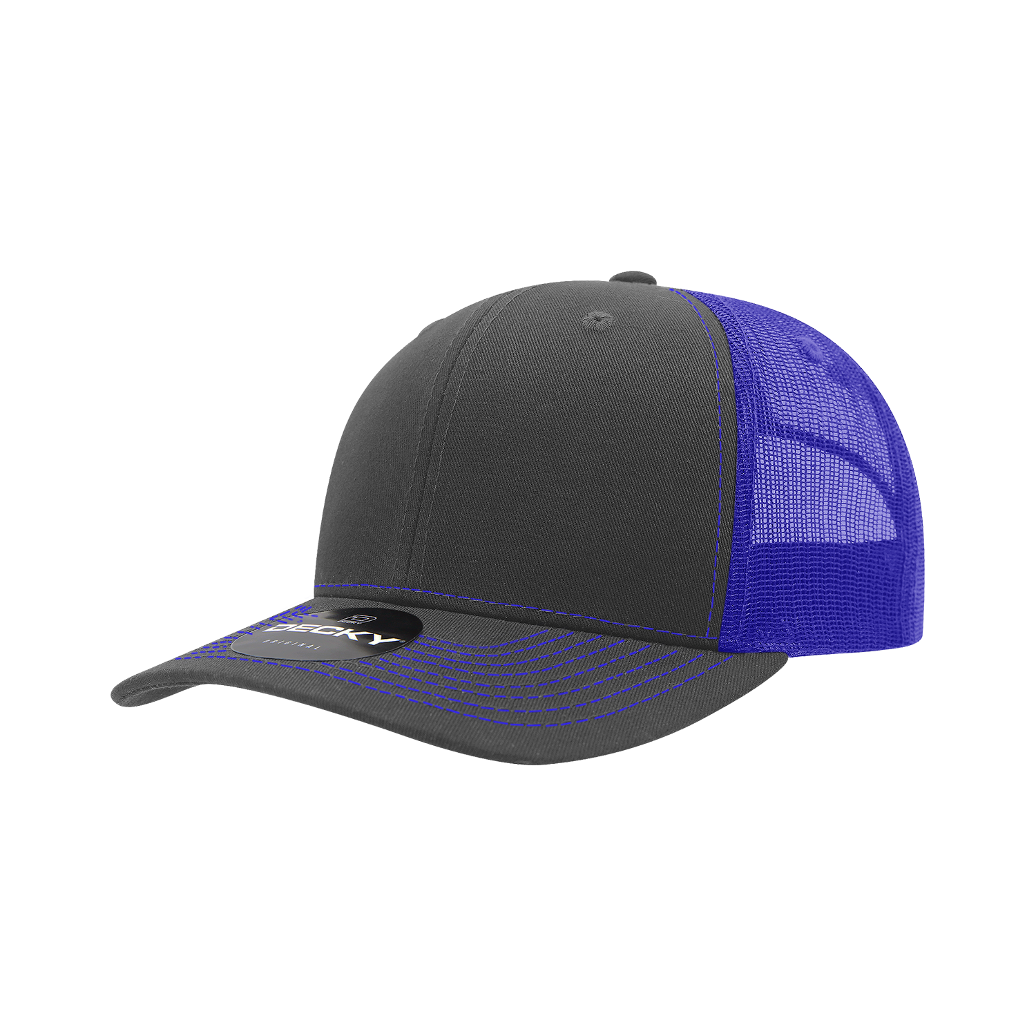 Decky 6031 6 Panel Mid Profile Structured Contra-Stitch Trucker